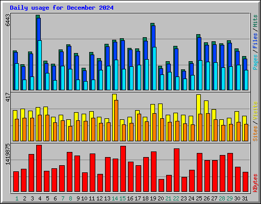Daily usage for December 2024