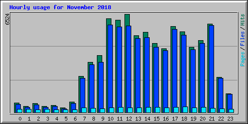Hourly usage for November 2018