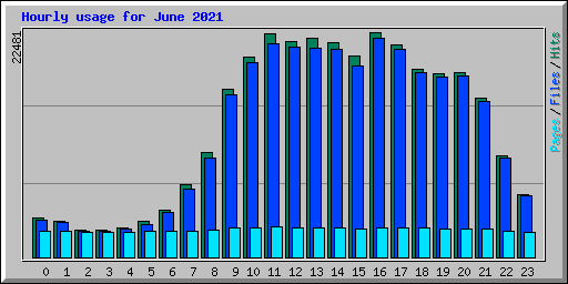 Hourly usage for June 2021