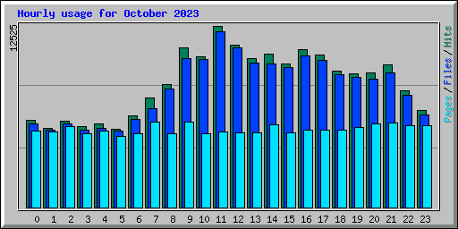 Hourly usage for October 2023